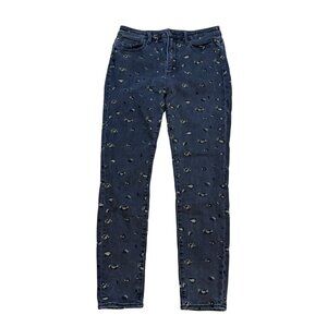 Driftwood Womens Jackie High Rise Cheetah Embroidery 29‎